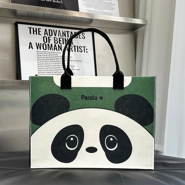 Panda-Themed Felt Tote Bags suppliers